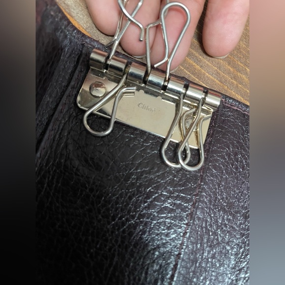 Authentic Chloe Deep plum color Key & card holder! *GUC* - Picture 2 of 6